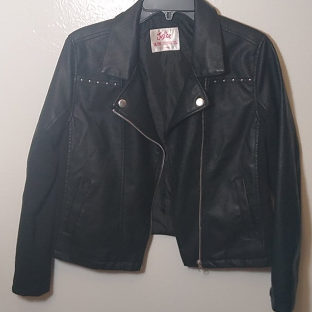 Faux Leather Justice Moto Jacket - Picture 5 of 10
